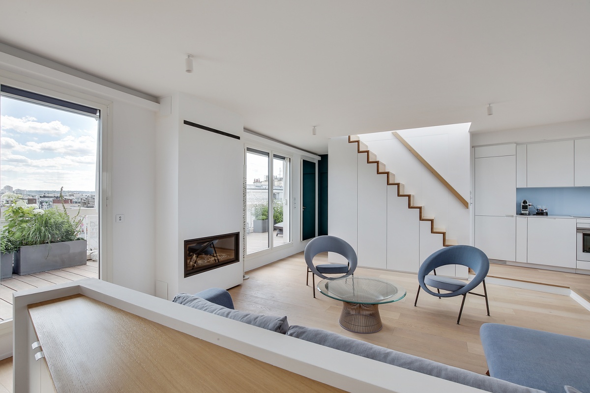 Réaménagement d'un appartement à Paris et création d'un rooftop : Architecte interieur