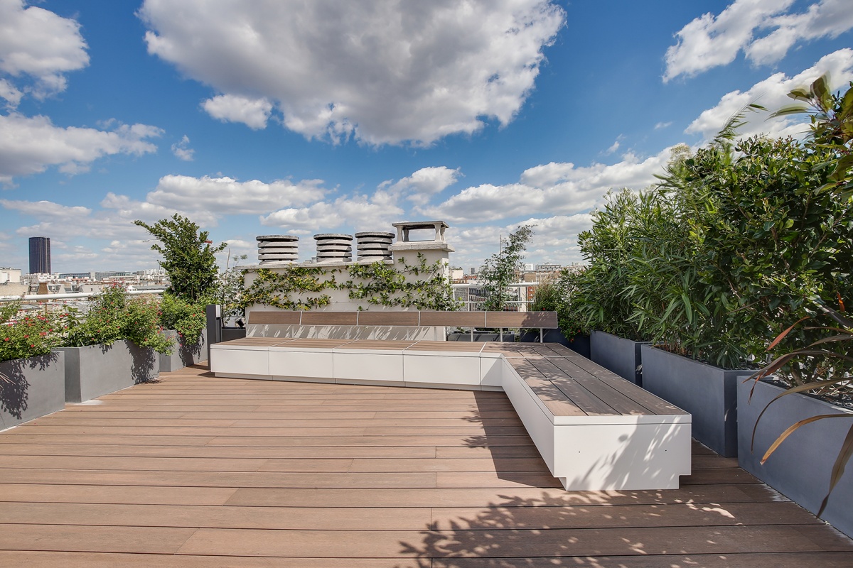 Réaménagement d'un appartement à Paris et création d'un rooftop : toit terrasse architecte