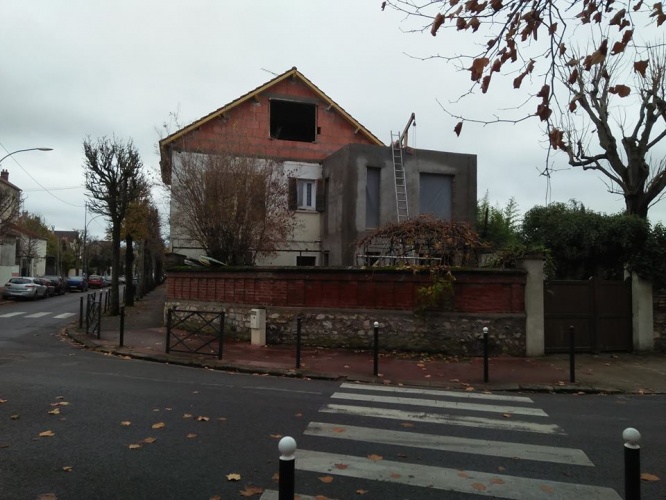 L'extension et la surlvation d'une maison individuelle  Saint Maur des Fosss : 008