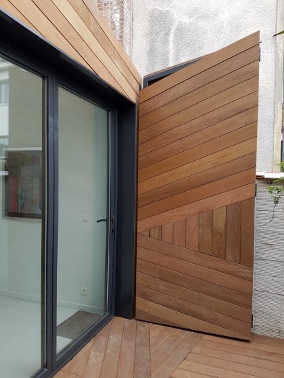 EXTENSION DE MAISON NOGENT SUR MARNE : DETAIL PORTES EN BOIS