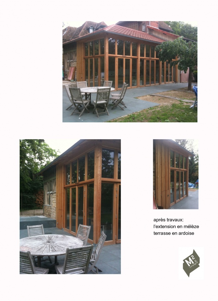 extension bois en mélèze