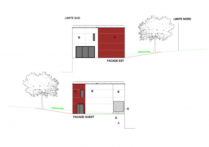 Maison BBC  St Germain en Laye : Faades Est et Ouest (PC)