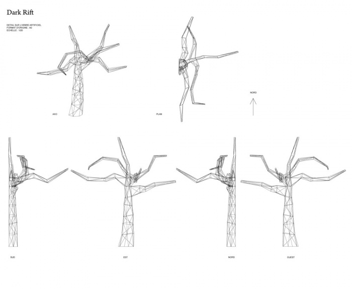 Dark Rift, a track between natural and artificial. Oglo + PPil : Dessin