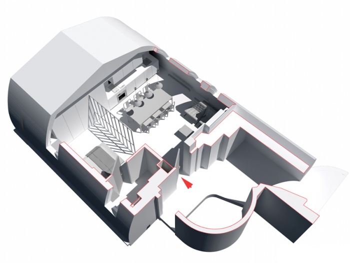 Amnagement 35 m2 sous les toits Paris XIX : amnagement plan