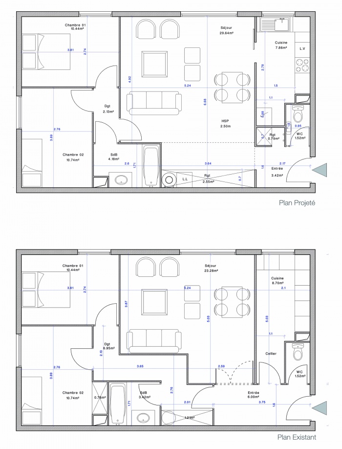 Appartement CF : Plan 