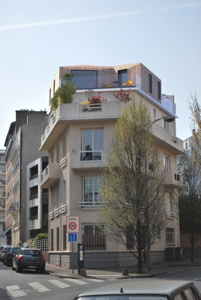 Extension par surlvation d'un immeuble  Issy-les-Moulineaux