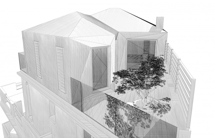 Extension par surlvation d'un immeuble  Issy-les-Moulineaux : Extension toit terrasse