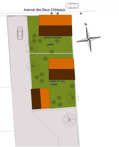 Projet de cration de trois logements avec rhabilitation : Guermantes plan_masse