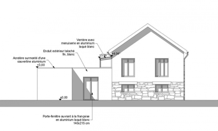 Extension de maison AVN1 (77) : facade-est-extension-maison-avn1-77-sd