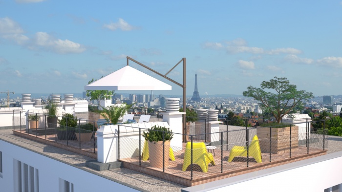 Aménagement d'un rooftop près de Paris