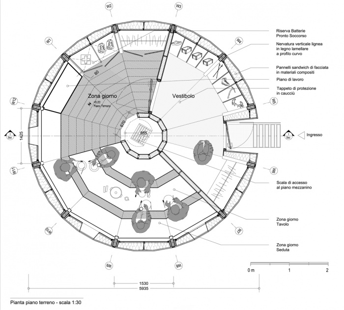 Refuge Fanton : Plan Zone Jour